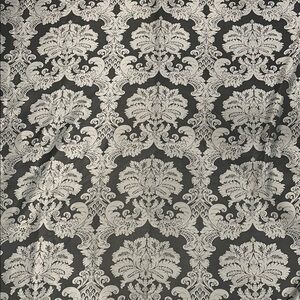 Elegant Black and Gray Damask Fabric shower curtain